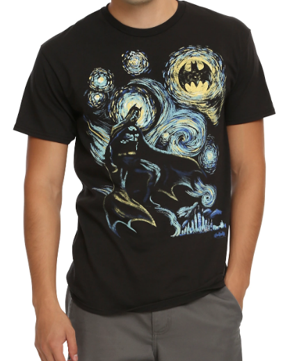 starry night batman shirt